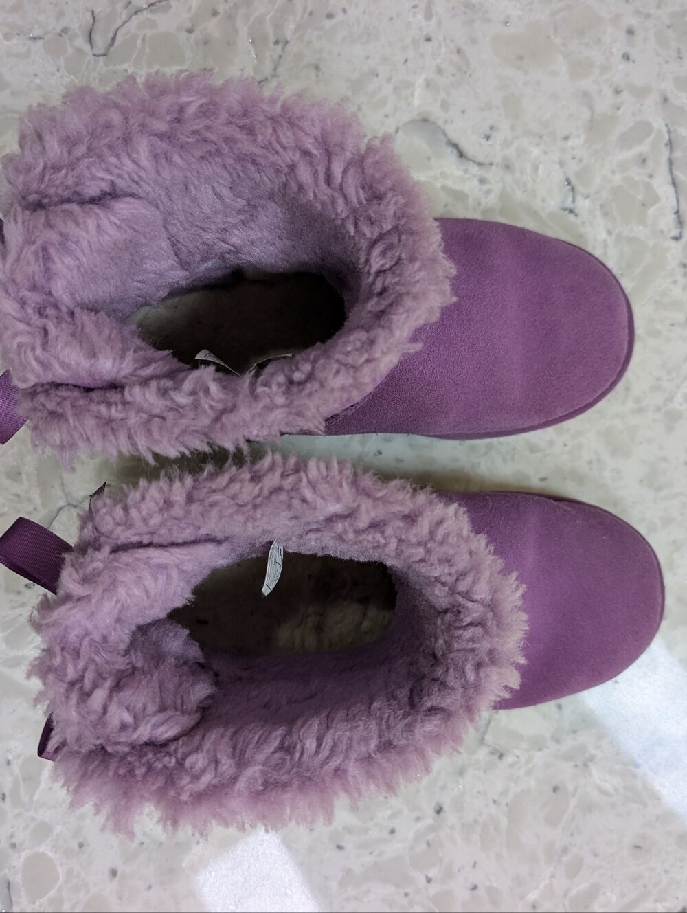 UGG Mini Bailey Bow II Boots Butterfly Purple Girls 4 - Picture 5 of 7